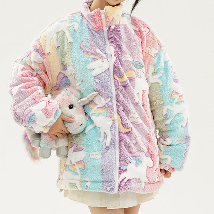 Pastel Unicorn Zip-Up Jacket