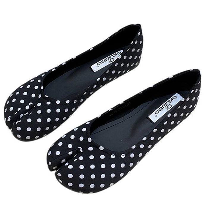 Polka Dot Tabi Ballet Flats