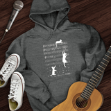 Climbing Cat On Musical Note Hoodie