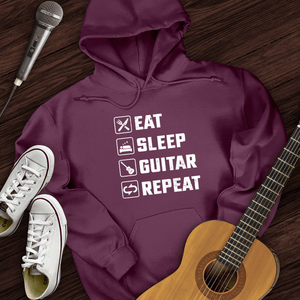 Eat, Sleep, Guitar, Repeat Hoodie