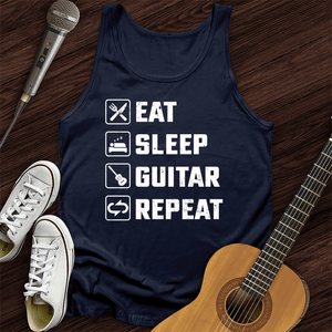 Eat, Sleep, Guitar, Repeat Tank Top