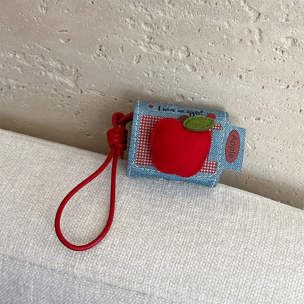 Red Apple Denim AirPods Case