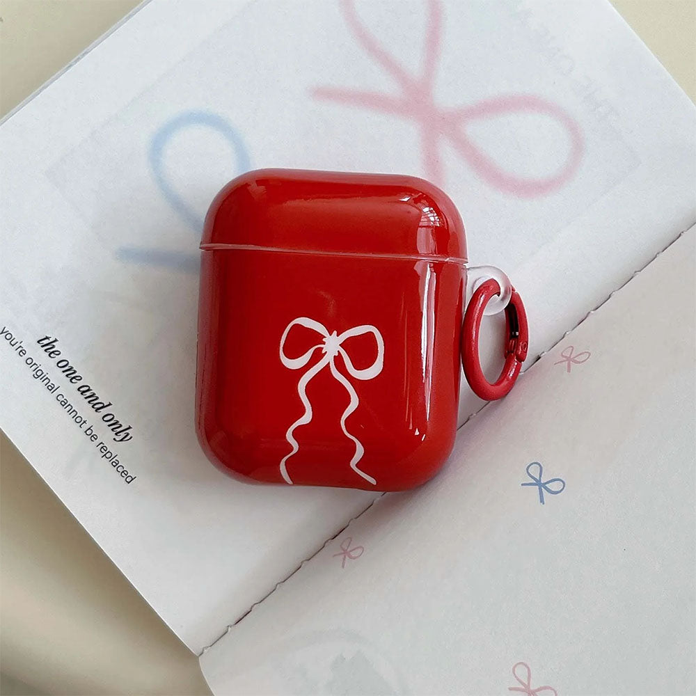 Red Bow Coquette AirPods Case