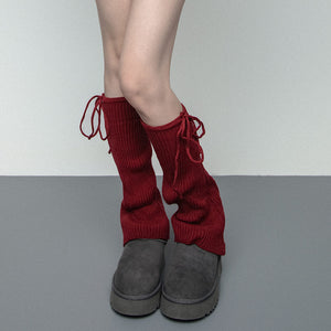 Soft Girl Ribbed Leg Warmers