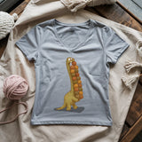 Yarnosaurus Rex Lady V-neck