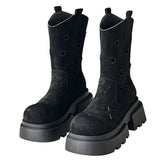 Star Cut-Out Platform Boots