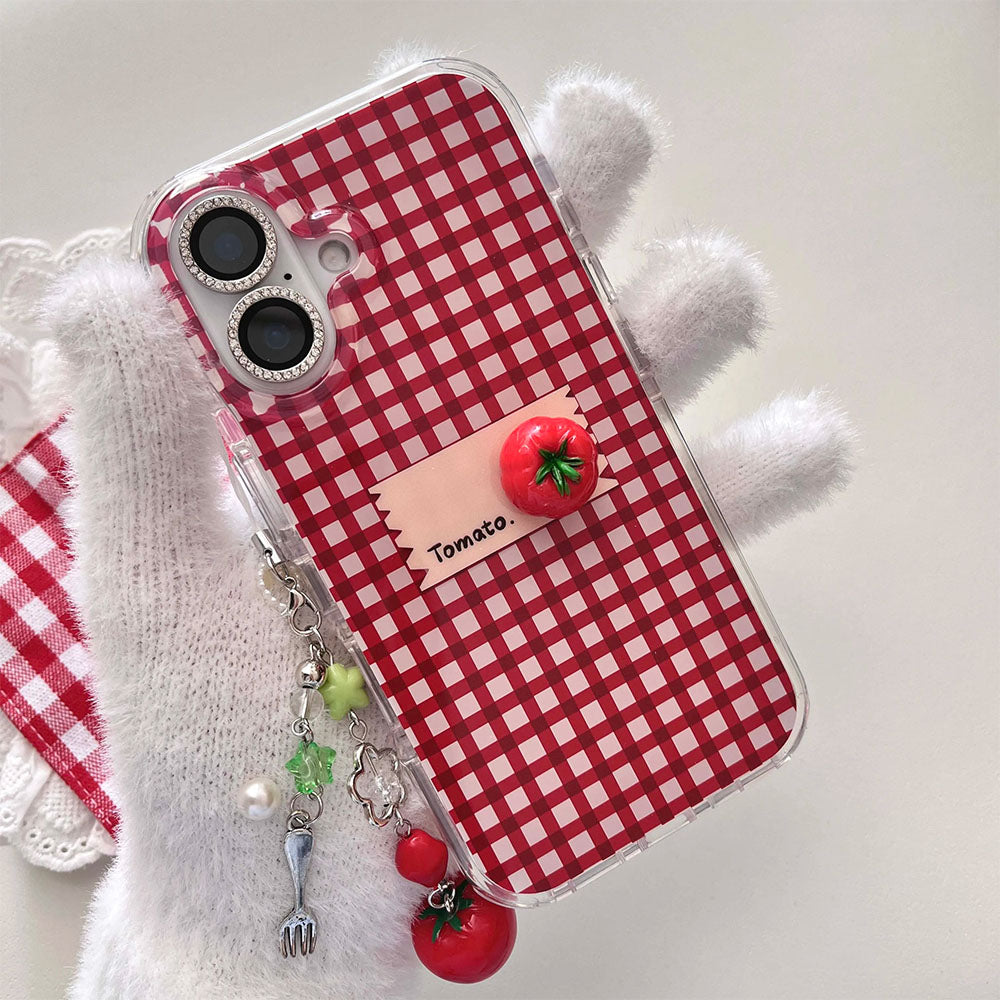 Tomato Checkered iPhone Case
