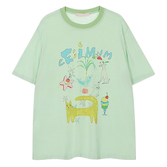 Whimsical Doodle Graphic Tee