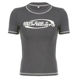 Ash Grey Aesthetic Star Top