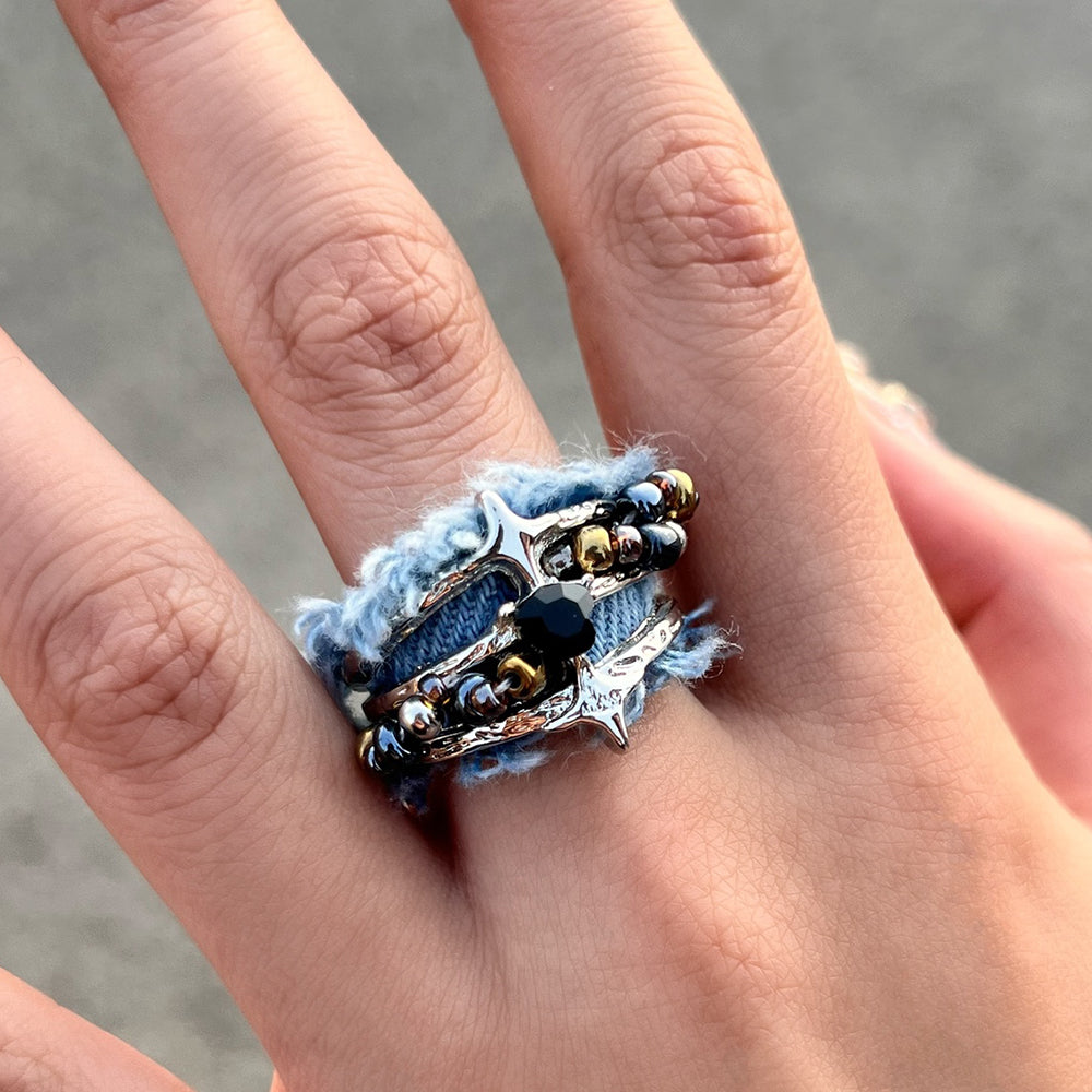 Y2K Denim Bead Ring