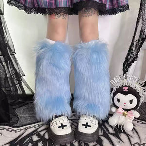 Y2K Fuzzy Leg Warmers