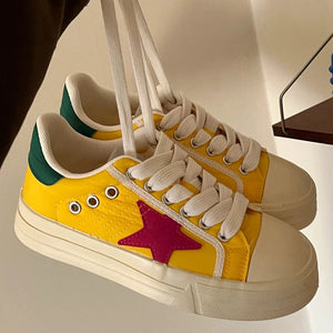 Yellow & Red Star Sneakers
